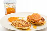 small cottage pancakes with orange jam
