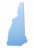 New Hampshire(USA) map