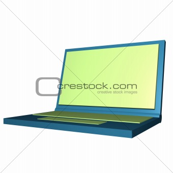 Laptop Stylish Business Clip Art Isolated