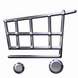 Silver Shopping Cart