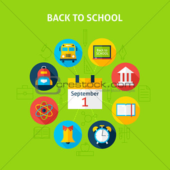 Back to School Infographic Concept