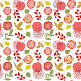 Floral Seamless Pattern With Roses