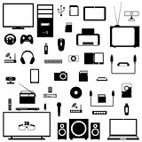 A set of digital devices, vector illustration.