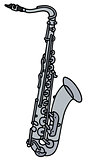Classic silver saxophone