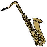 Classic brass saxophone