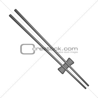 Wooden chopsticks in black design