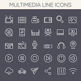 Inline Multimedia Icons Collection