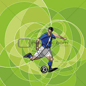 Abstract image of soccer player