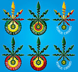 medical cannabis marijuana leaf symbol design