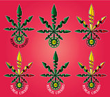 medical cannabis leaf symbol cbd design