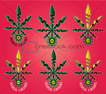 medical cannabis leaf symbol cbd design
