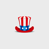 Uncle Sam hat on white background.