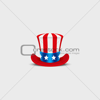 Uncle Sam hat on white background.