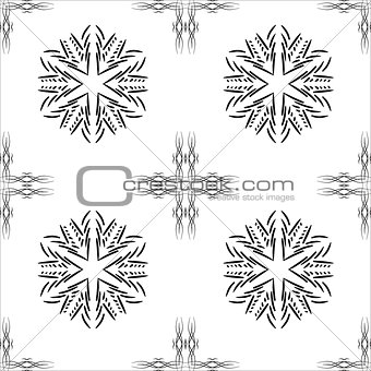Abstract pattern in Oriental style. Design wall and floor tiles.