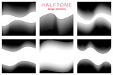Abstract vector halftone design elements