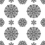 Seamless pattern with floral ornaments