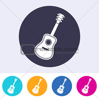Vector acoustic guitar icon