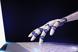 3D Rendering futuristic robot and technology