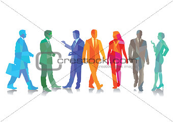 Colors Joyful businessmen, businesswoman