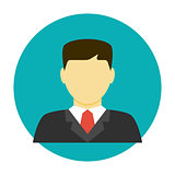 Lawyer avatar flat icon