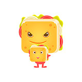 Sandwich Character With His Little Copy