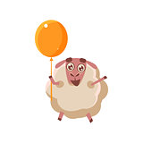 Sheep With Orange Balloon