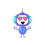 Robot With Hearts In The Eyes