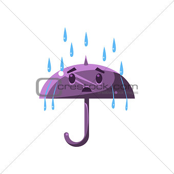 Umbrella Under The Heavy Rain