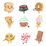 Different Food Childish Characters Emotion Collection