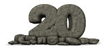 stone number twenty - 3d rendering