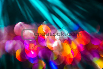Colorful Bokeh with Sun Rays