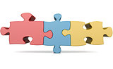 Blue red yellow jigsaw puzzle