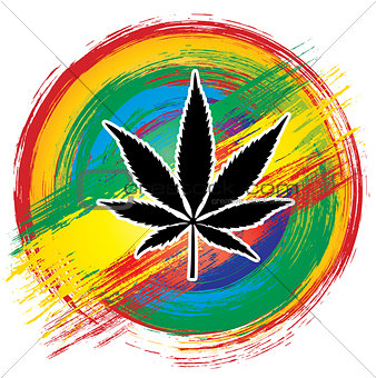 medical cannabis marijuana leaf design
