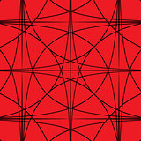 Black and Red hypnotic background. Vector Illustration.