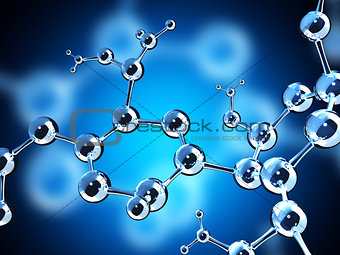 Abstract molecular structure from glass