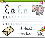 how to write letter e