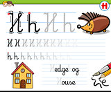 how to write letter h