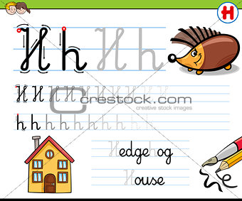 how to write letter h