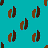 Coffee bean vector. Seed seamless patterns