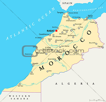 Morocco Political Map