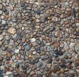 Pebble stone floor tile texture and seamless background