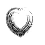 heart shape symbol love vector black
