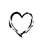 heart shape symbol love vector black