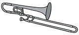Classic silver trombone