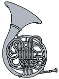 Classic silver hunting horn