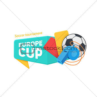 Europe soccer cup badge.