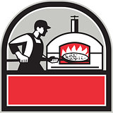 Pizza Cook Peel Wood Fired Oven Crest Retro