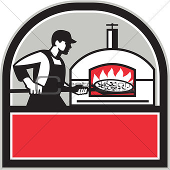 Pizza Cook Peel Wood Fired Oven Crest Retro