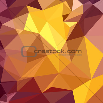 Golden Poppy Yellow Abstract Low Polygon Background