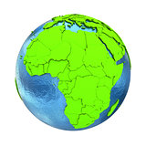 Africa on green Earth